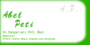 abel peti business card
